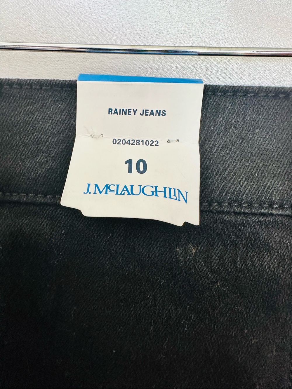 J. McLaughlin Rainey Black Jeans Front Slit Pants Size 10 NWT - Picture 8 of 9
